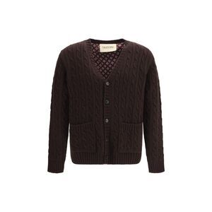 Valentino Men Virgin Wool V-Neck Cardigan